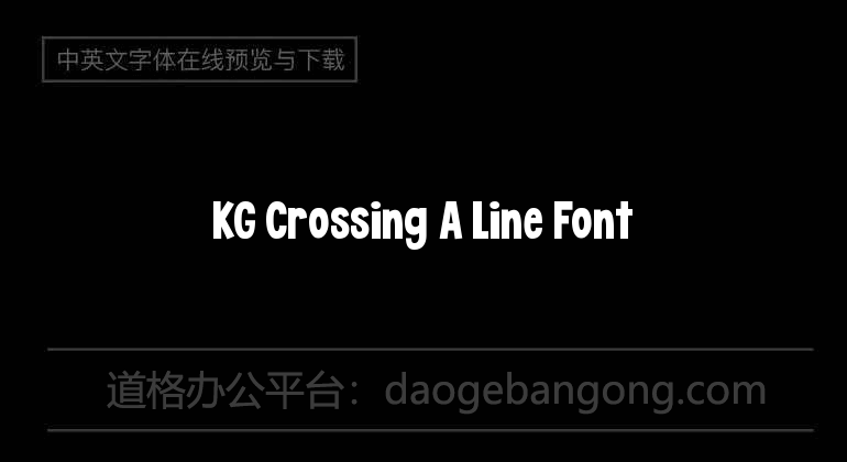 KG Crossing A Line Font