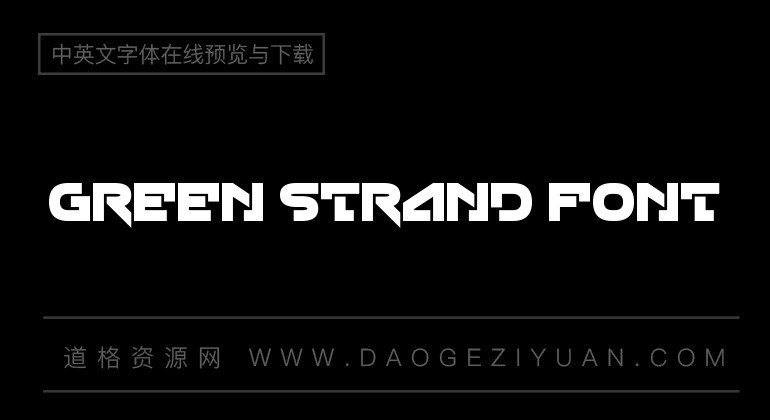 Green Strand Font
