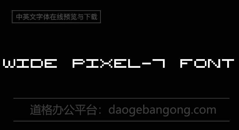 Wide Pixel-7 Font