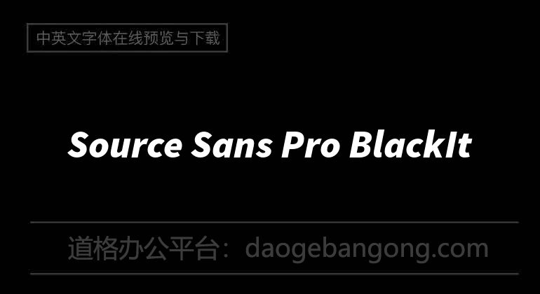 Source Sans Pro BlackIt