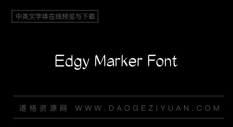Edgy Marker Font