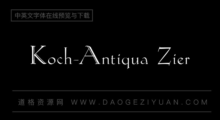 Koch-Antiqua Zier