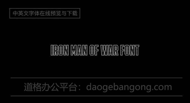 IRON MAN OF WAR Font