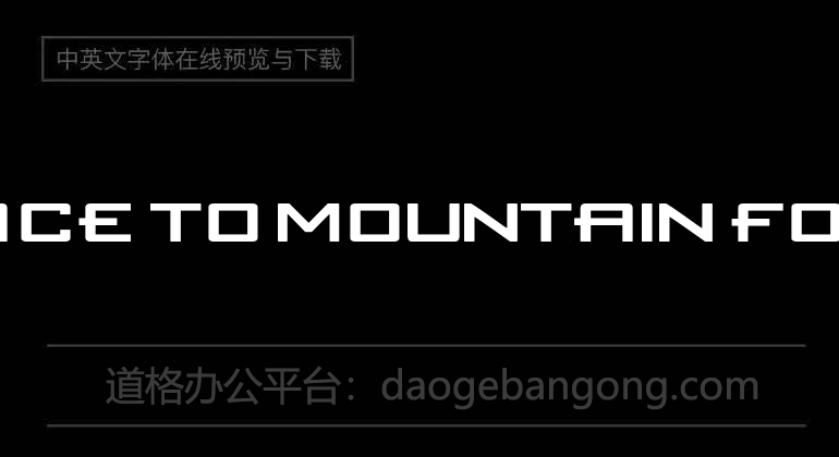 RACE to MOUNTAIN Font
