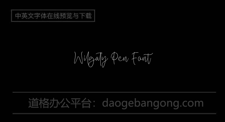 Wilgaty Pen Font
