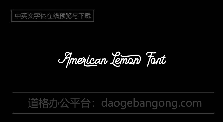 American Lemon Font