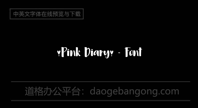 Pink Diary - Font