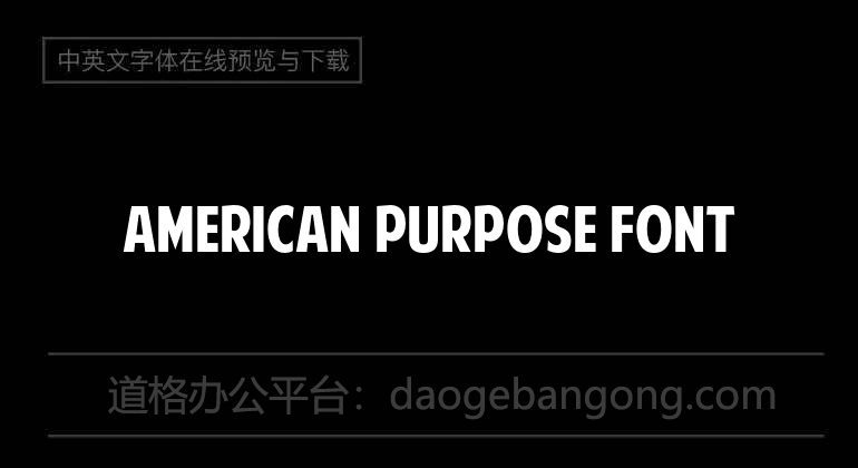 American Purpose Font