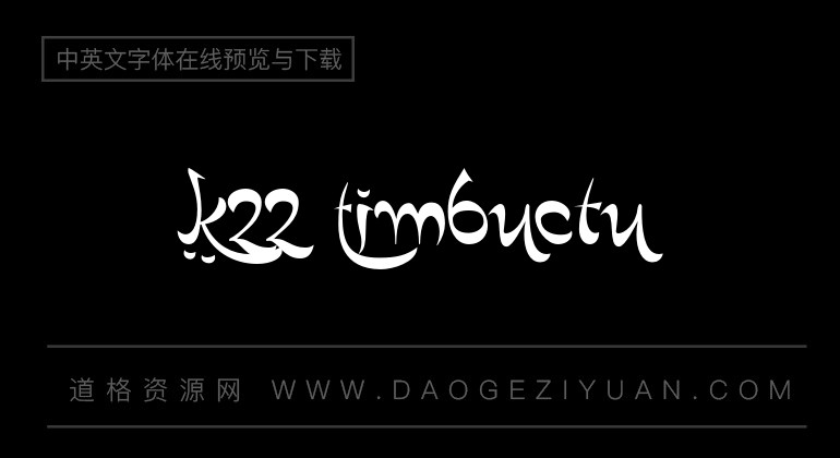 k22 timbuctu-英文字体免费字体下载大全-道格资源