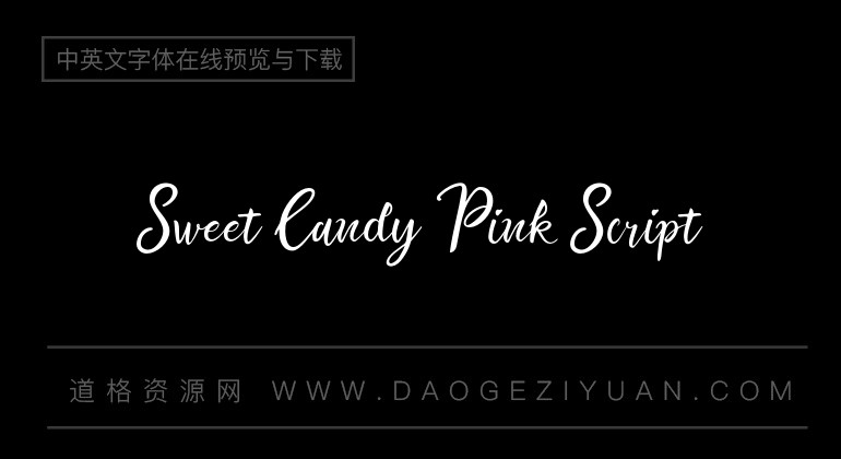 Sweet Candy Pink Script