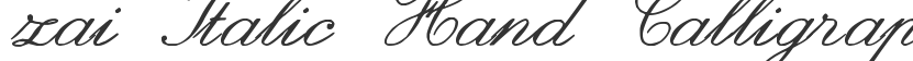 zai Italic Hand Calligraphy
