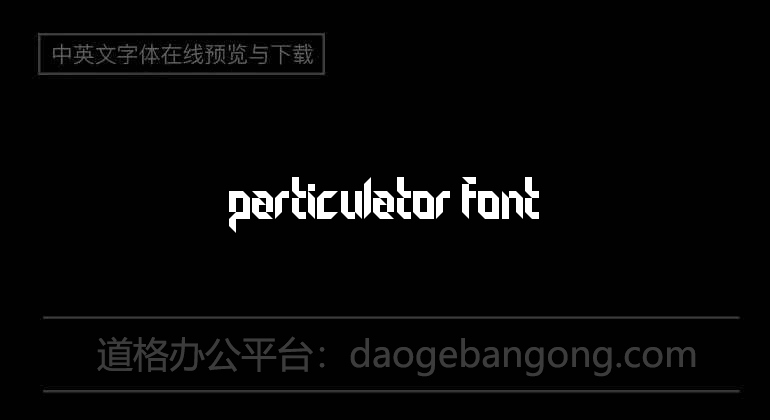 Particulator Font