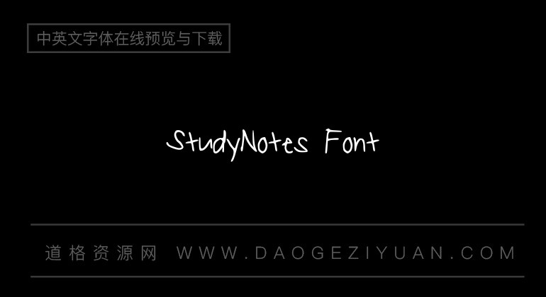 StudyNotes Font