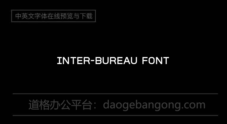 Inter-Bureau Font