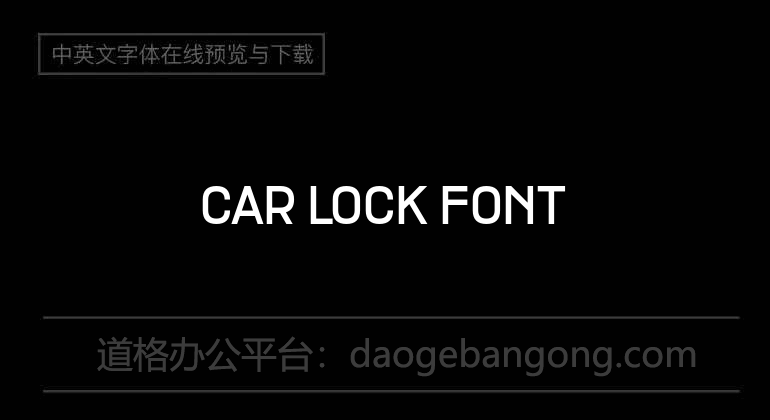 Car Lock Font