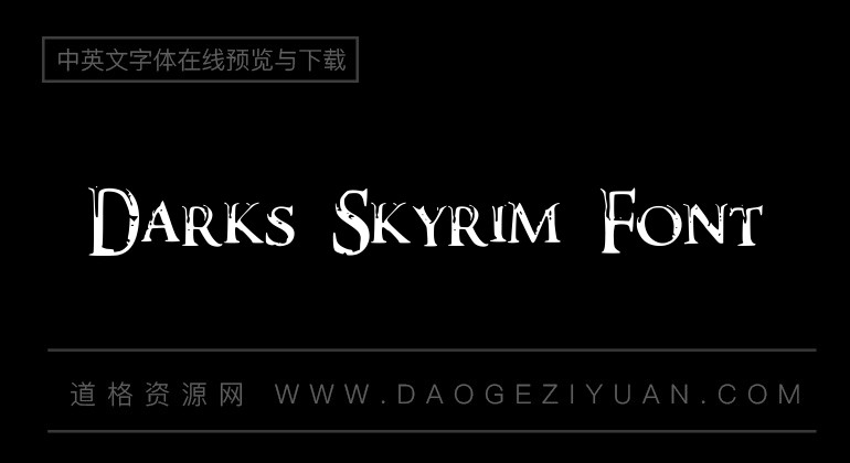 Darks Skyrim Font