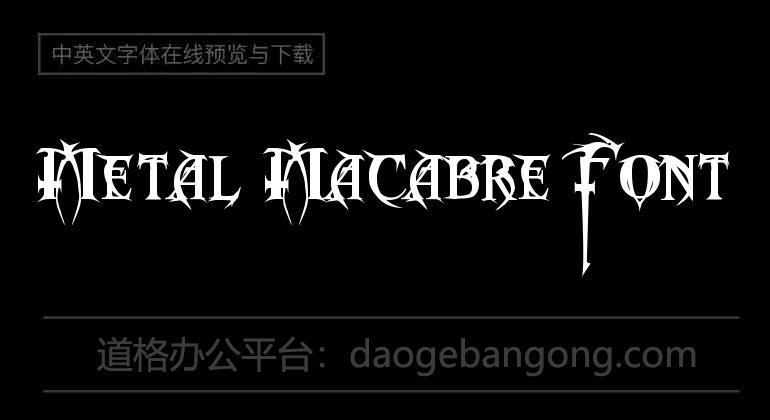 Metal Macabre Font