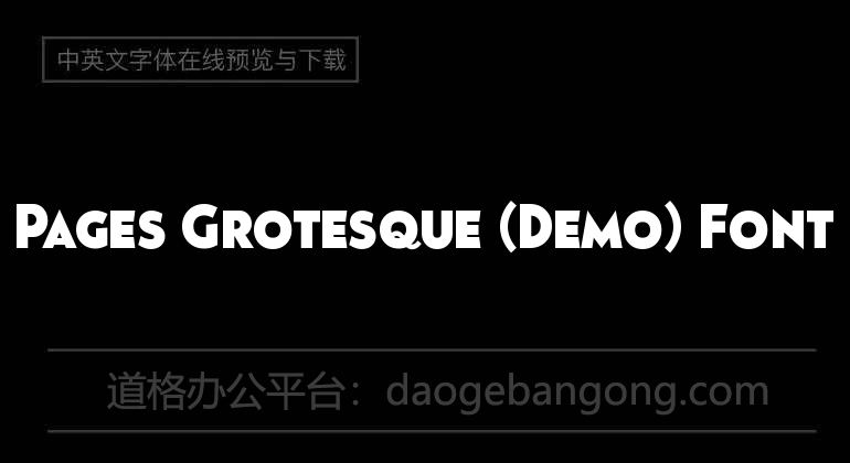 Pages Grotesque (Demo) Font