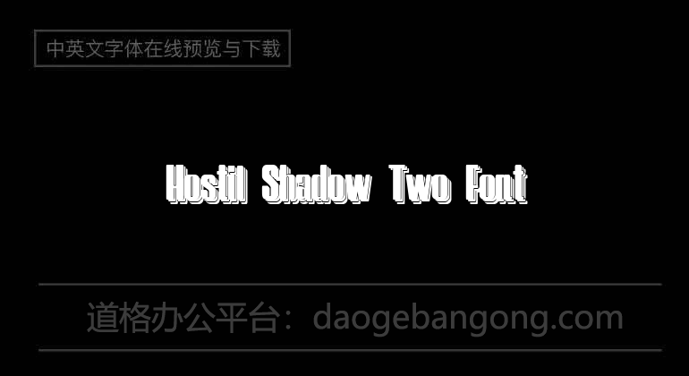 Hostil Shadow Two Font