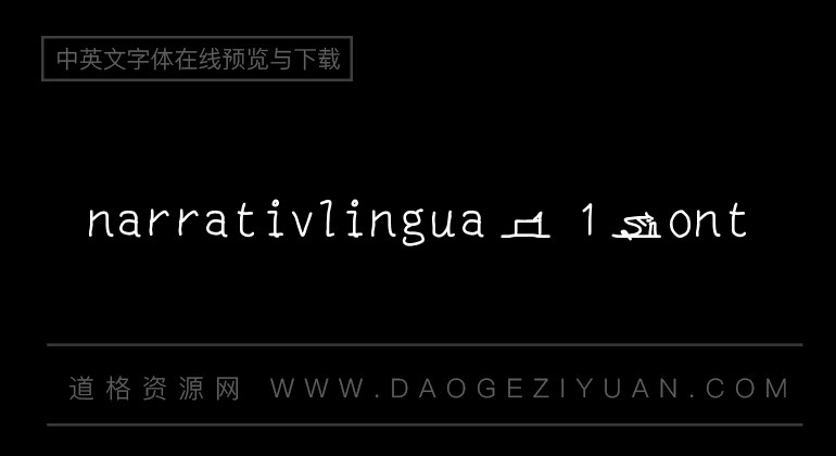 narrativlingua - 1 Font
