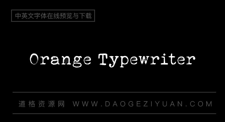 Orange Typewriter