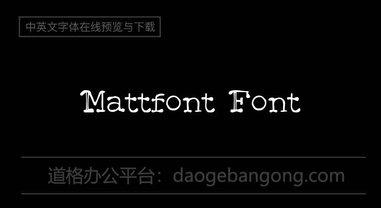 Mattfont Font