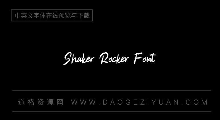 Shaker Rocker Font