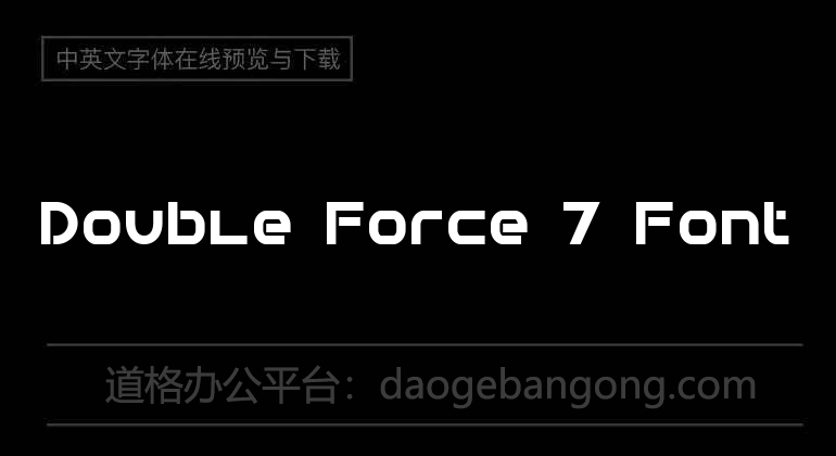 Double Force 7 Font