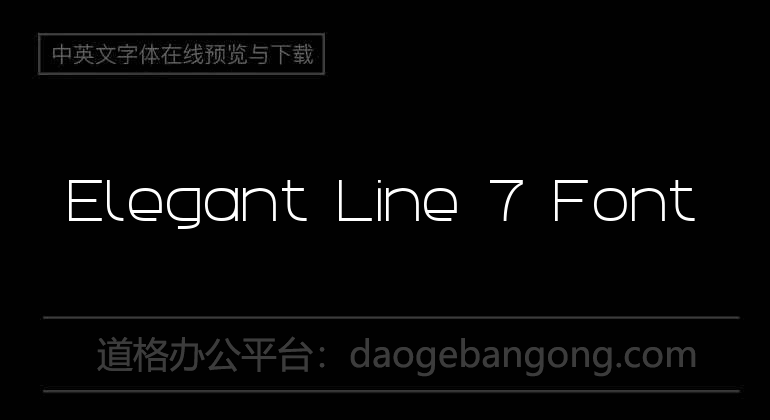 Elegant Line 7 Font