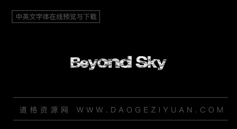 beyond sky-英文字体免费字体下载大全-道格资源