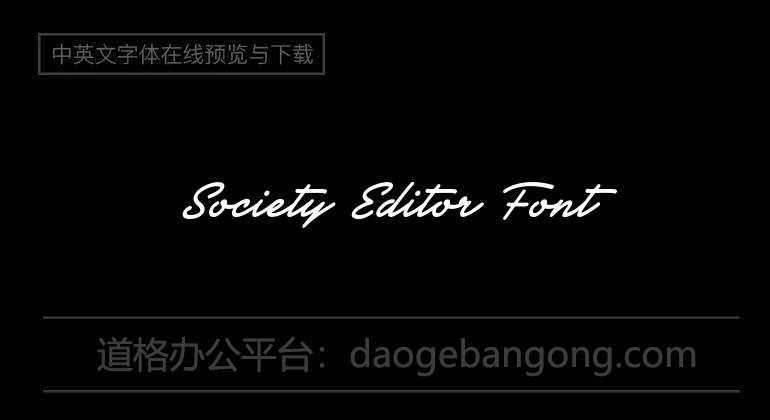 Society Editor Font