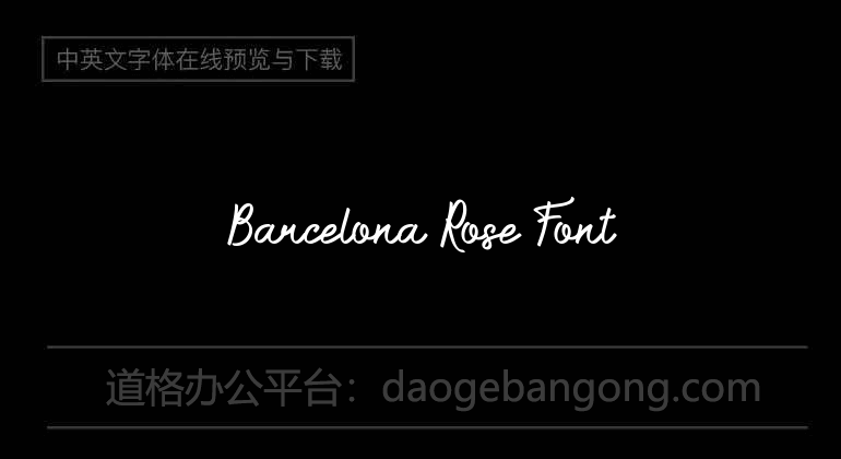 Barcelona Rose Font