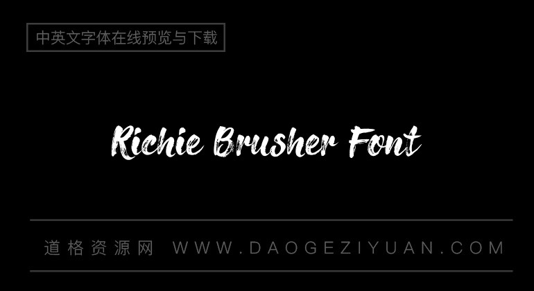 Richie Brusher Font