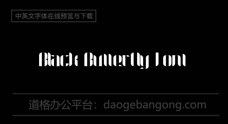 Black Butterfly Font