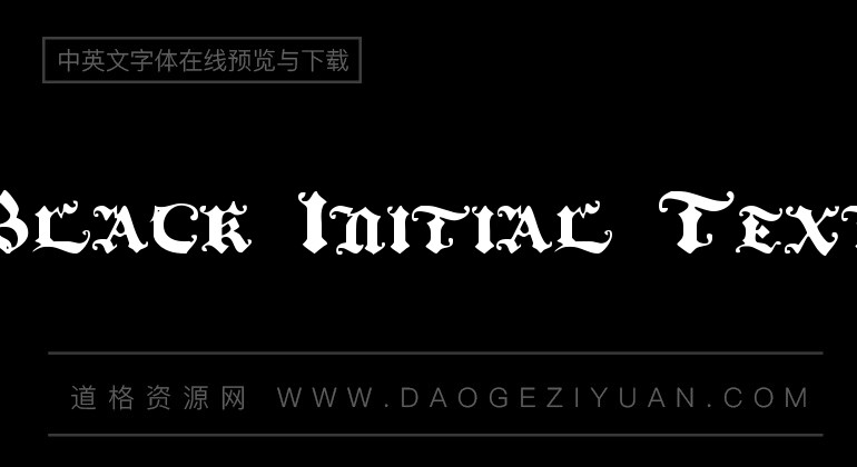 Black Initial Text