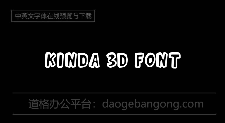 Kinda 3D Font