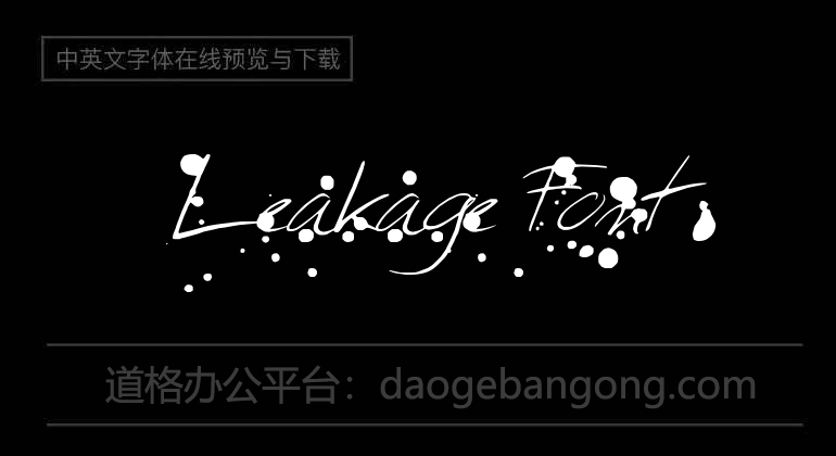 Leakage Font