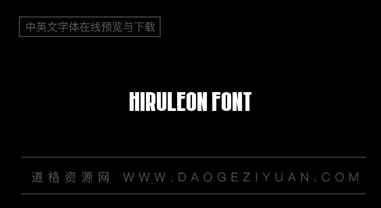 Hiruleon Font