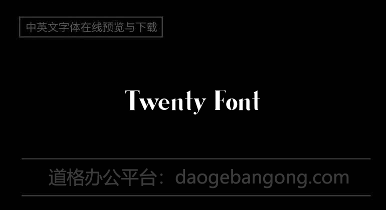 Twenty Font