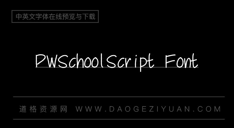 PWSchoolScript Font