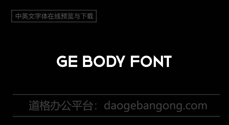 Ge Body Font