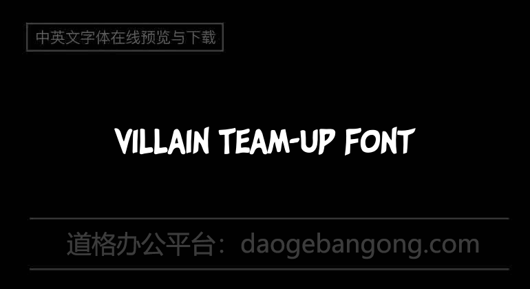 Villain Team-Up Font