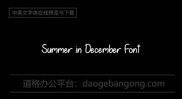 Summer in December Font