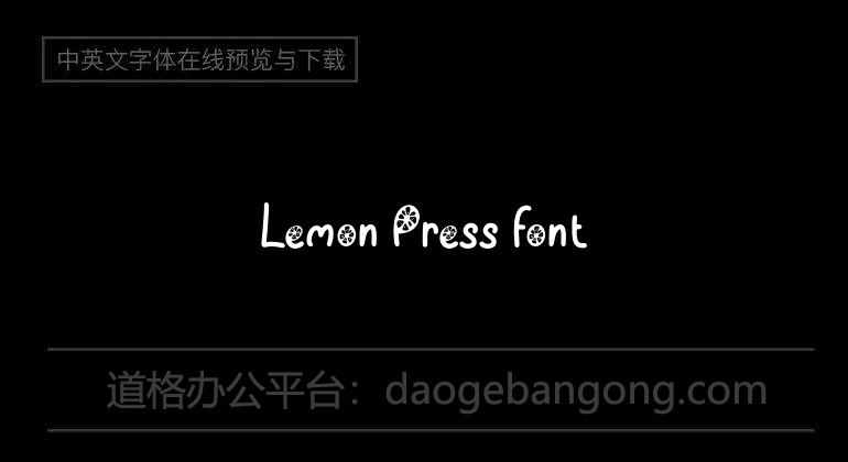 Lemon Press Font