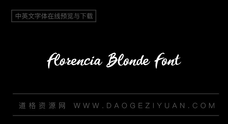Florencia Blonde Font