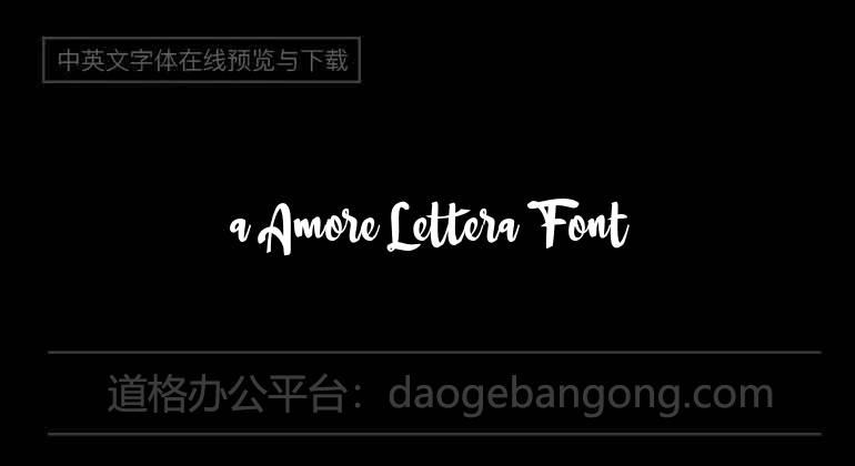 a Amore Lettera Font