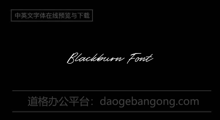 Blackburn Font