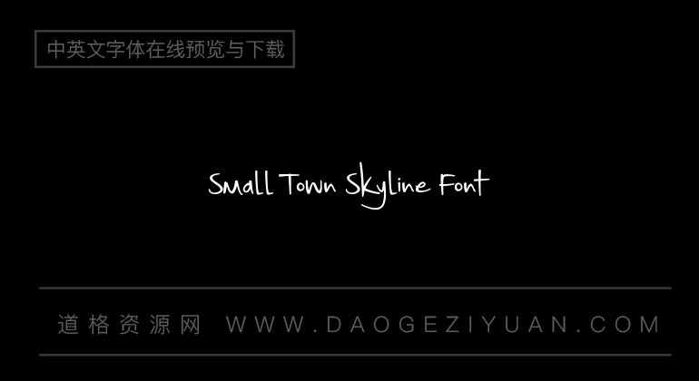 Small Town Skyline Font