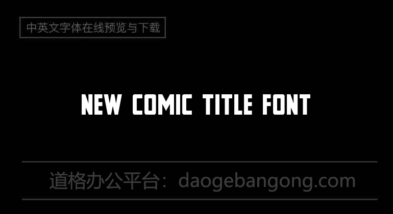 New Comic Title Font