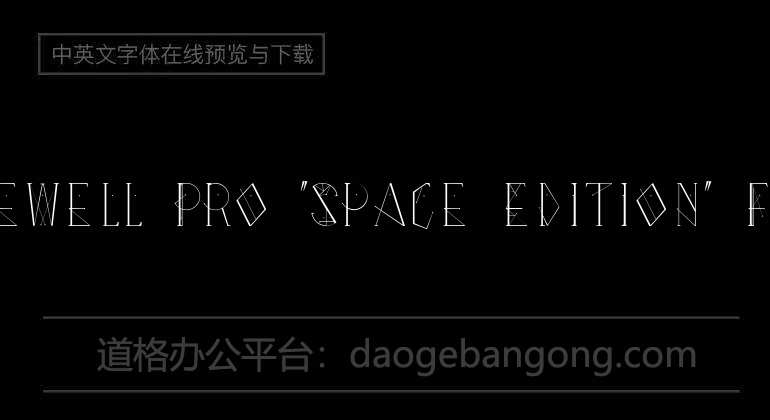 Farewell Pro "Space Edition" Font